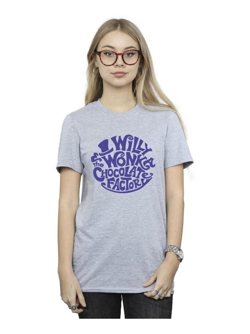 Willy Wonka & The Chocolate Factory - T-shirt Gris chiné - Kiabi