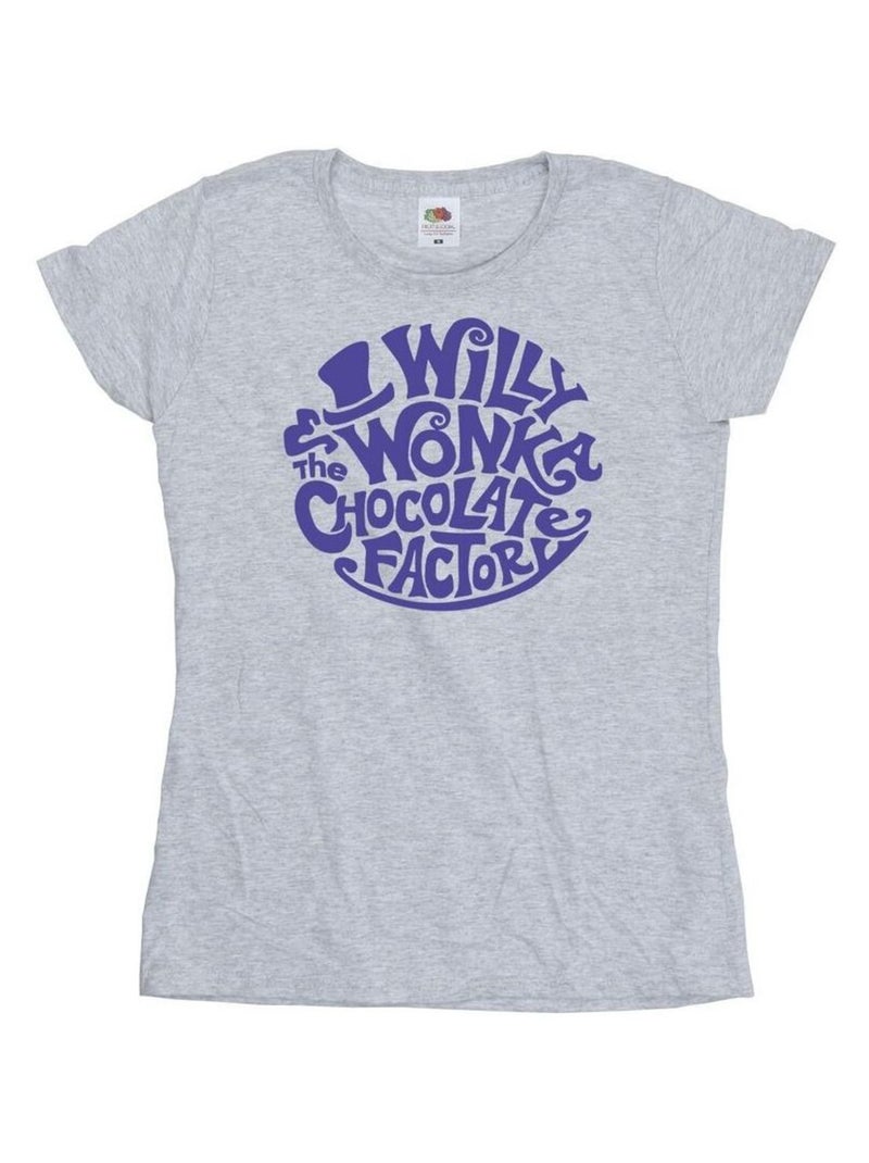 Willy Wonka & The Chocolate Factory - T-shirt Gris chiné - Kiabi