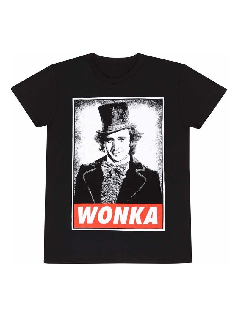 Willy Wonka & The Chocolate Factory - T-shirt WONKA Noir - Kiabi