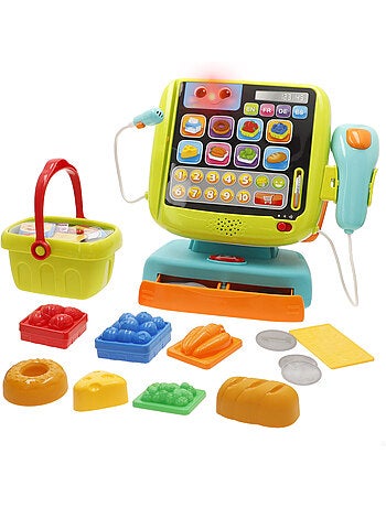 Winfun caisse enregistreuse 4 langues avec lumière et son