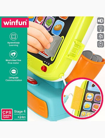 Winfun caisse enregistreuse 4 langues avec lumière et son