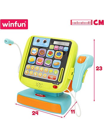 Winfun caisse enregistreuse 4 langues avec lumière et son