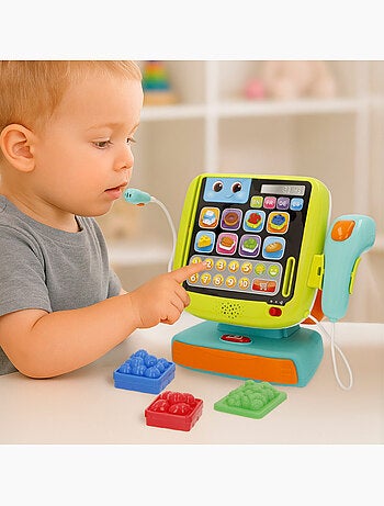 Winfun caisse enregistreuse 4 langues avec lumière et son