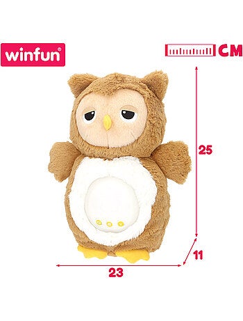 Winfun hibou en peluche avec lumières et sons apaisants