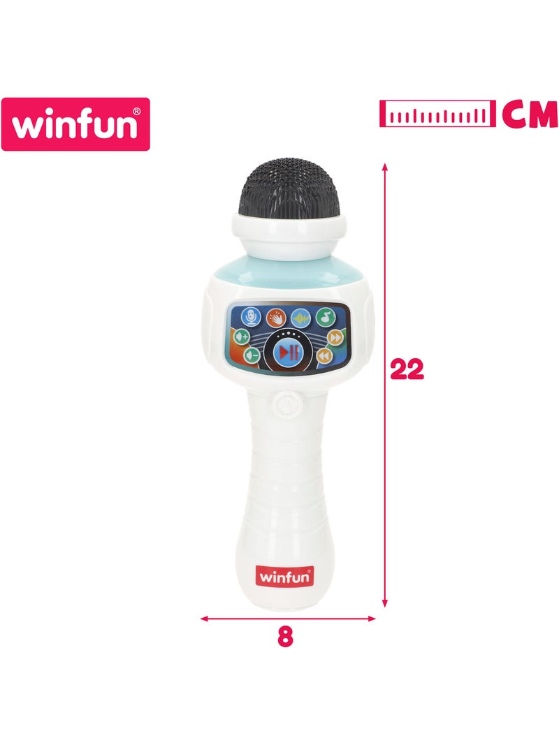 Winfun microphone karaoké sans fil avec lumière, mélodies et effets N/A - Kiabi