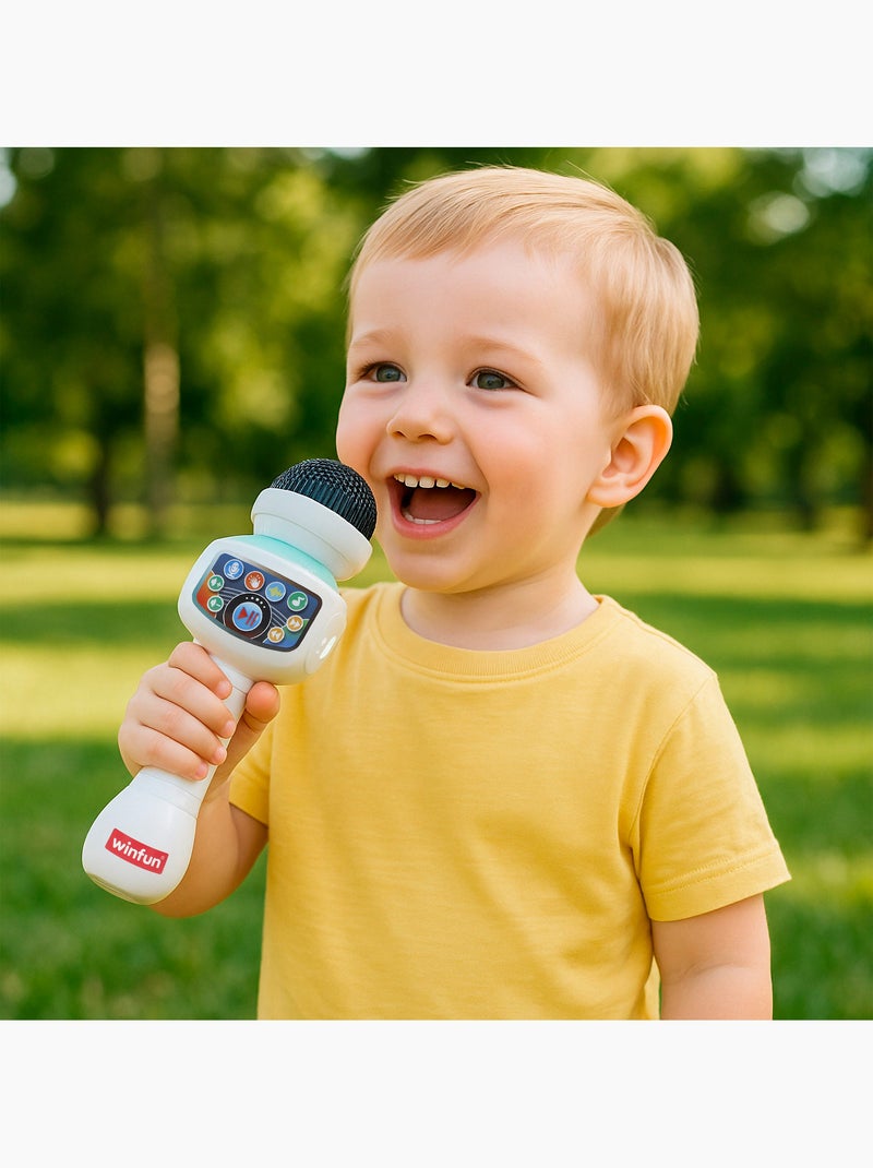 Winfun microphone karaoké sans fil avec lumière, mélodies et effets N/A - Kiabi