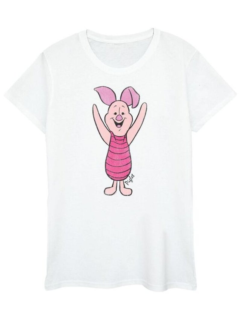 Winnie l'ourson - T-shirt motif Porcinet (Porcinet) Blanc - Kiabi