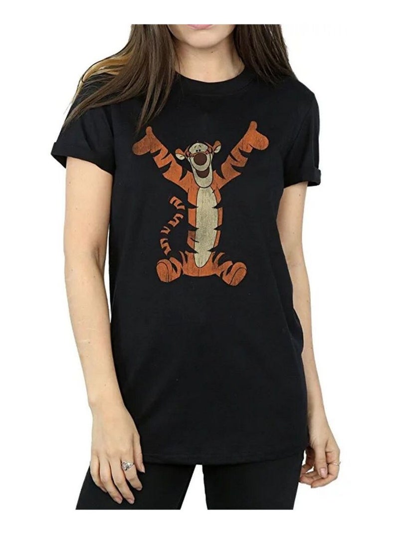 Winnie l'ourson - T-shirt motif Tigrou (Tigrou) Noir - Kiabi