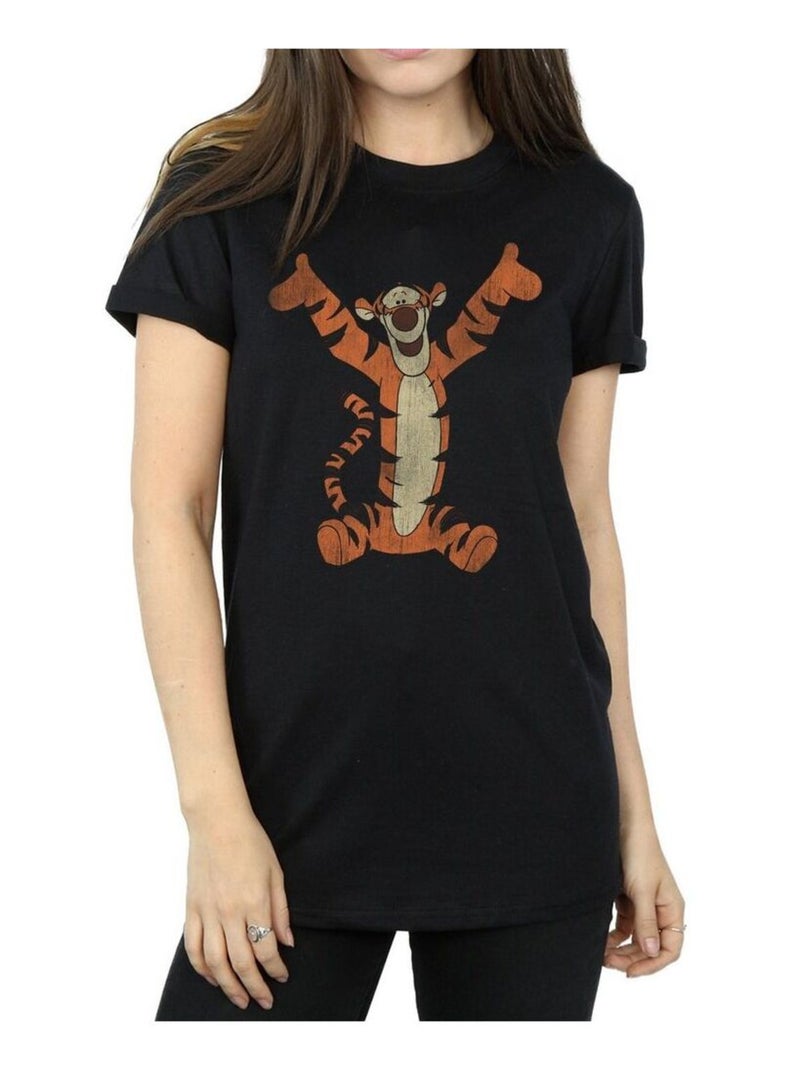 Winnie l'ourson - T-shirt motif Tigrou (Tigrou) Noir - Kiabi