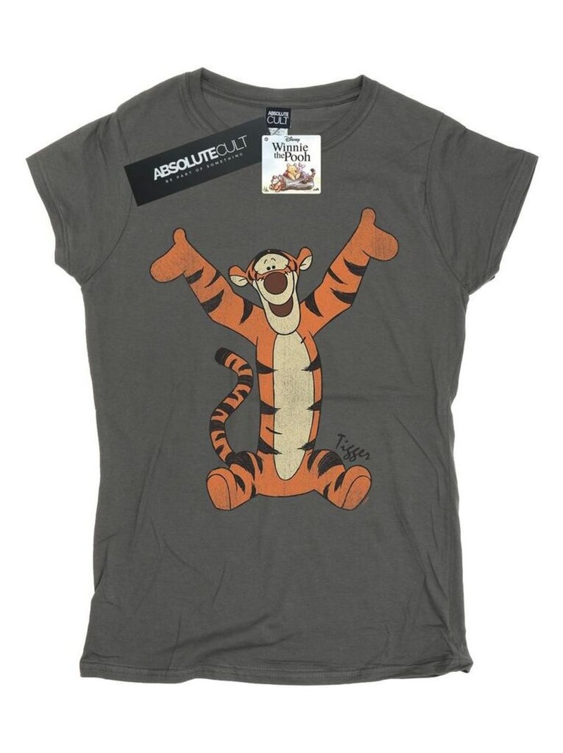 Winnie the Pooh - T-shirt CLASSIC Gris Noir - Kiabi