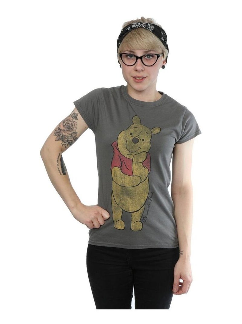 Winnie the Pooh - T-shirt Gris Noir - Kiabi