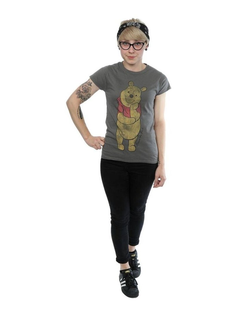 Winnie the Pooh - T-shirt Gris Noir - Kiabi