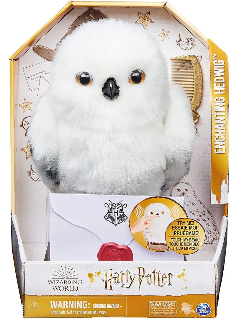 Wizarding World Harry Potter - Hibou interactif en peluche Hedwig Blanc - Kiabi