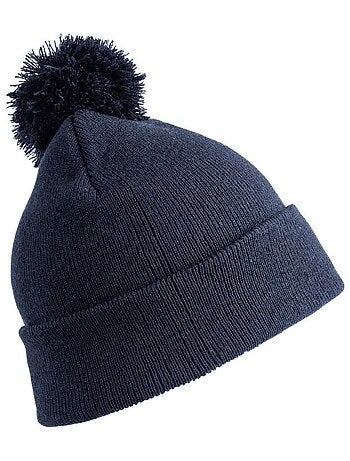 Womens/ladies winter essentials pom pom beanie (bonnet à pompon) - result