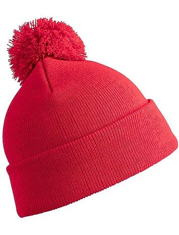 Womens/ladies winter essentials pom pom beanie (bonnet à pompon) - result