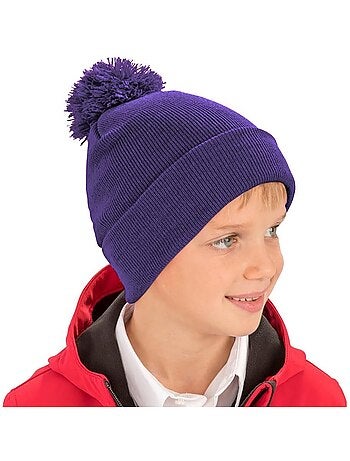 Womens/ladies winter essentials pom pom beanie (bonnet à pompon) - result