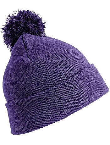 Womens/ladies winter essentials pom pom beanie (bonnet à pompon) - result