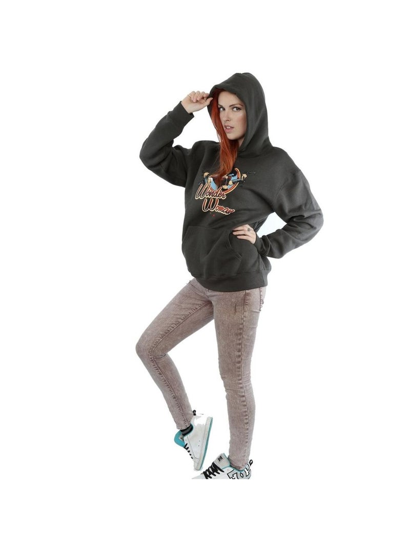 Wonder Woman - Sweat à capuche (Wonder Woman) Gris Noir - Kiabi
