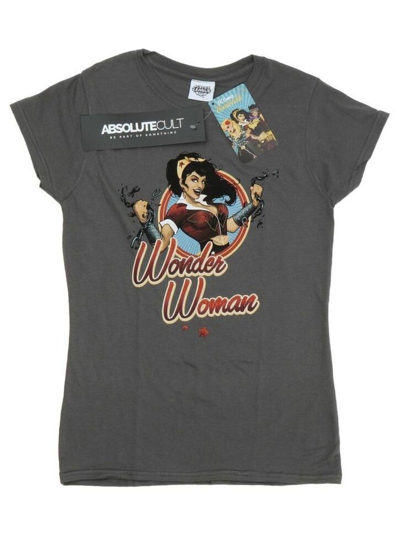 Wonder Woman - T-shirt BOMBSHELLS Gris Noir - Kiabi