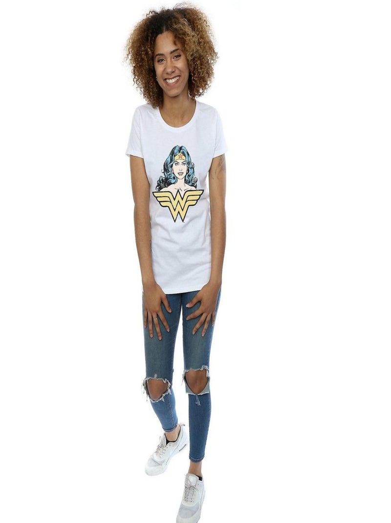 Wonder Woman - T-shirt GAZE Blanc - Kiabi