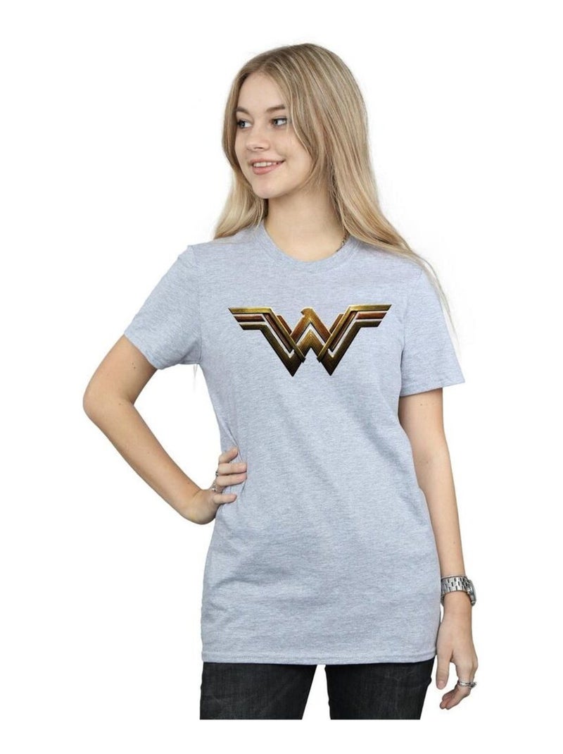 Wonder Woman - T-shirt Gris chiné - Kiabi