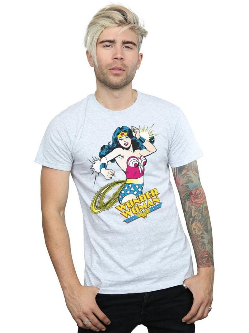 Wonder Woman - T-shirt Gris chiné - Kiabi