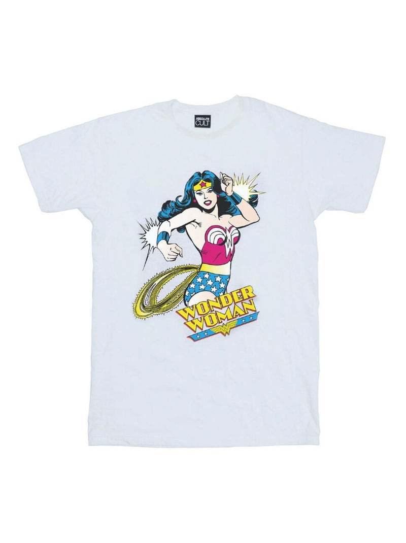 Wonder Woman - T-shirt motif/style Lasso Blanc - Kiabi