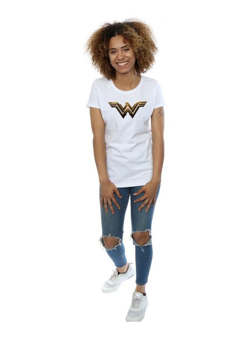 Wonder Woman - T-shirt motif/style logo Blanc - Kiabi