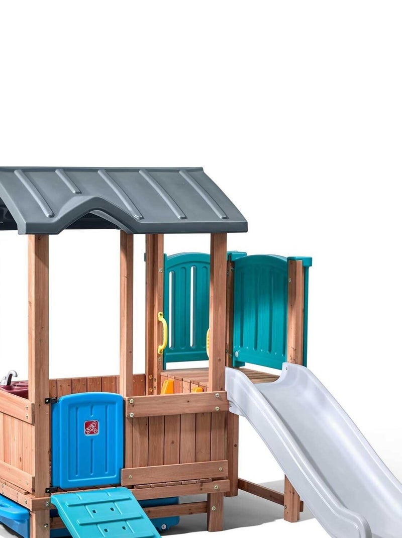 Woodland Adventure Playhouse & Slide Step2 Marron - Kiabi