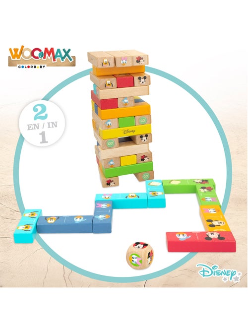 Woomax jeu de blocs à empiler en bois disney - Kiabi Woomax jeu de blocs à empiler en bois disney - Kiabi