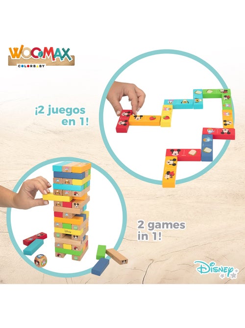Woomax jeu de blocs à empiler en bois disney - Kiabi Woomax jeu de blocs à empiler en bois disney - Kiabi