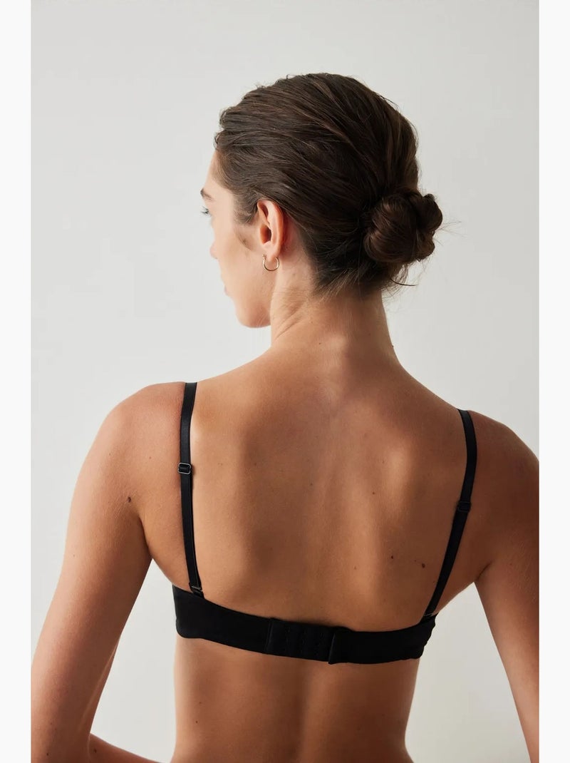 Wow soutien-gorge sans bretelles push-up rembourré à armatures penti Noir - Kiabi