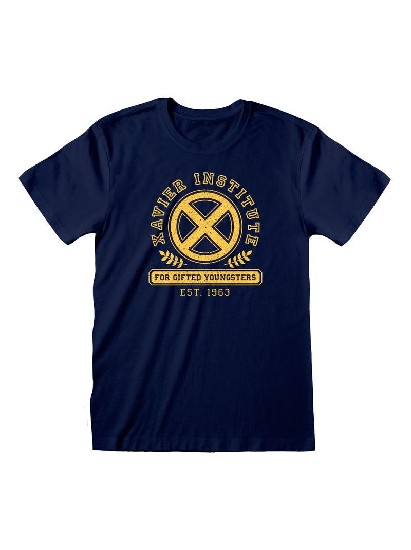 X-Men - T-shirt XAVIER INSTITUTE Bleu marine - Kiabi