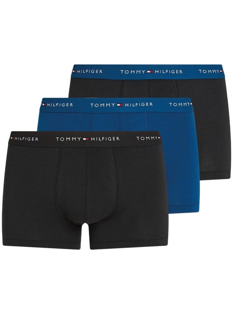 X3 Boxers Homme Tommy Hilfiger 3p Trunk Dtm Bleu - Kiabi