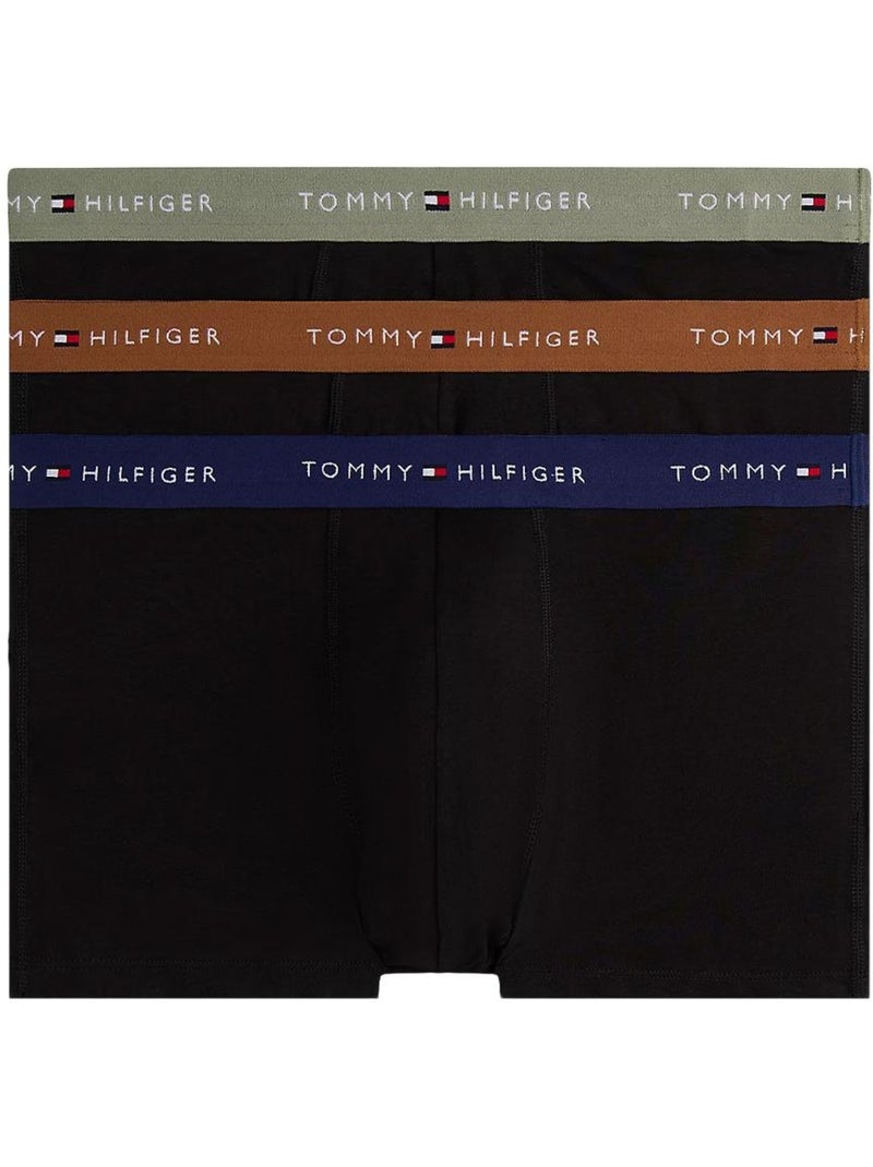 X3 Boxers Homme Tommy Hilfiger Trunk Noir Vert - Kiabi