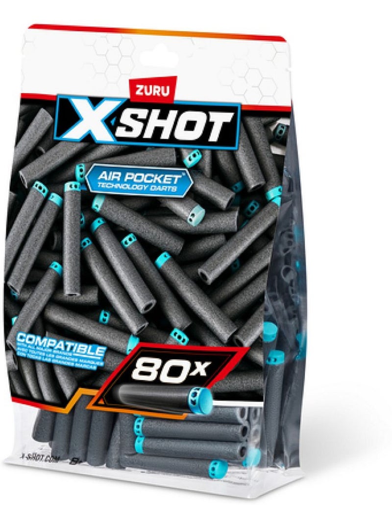 XSHOT - Recharge Excel 80 fléchettes Noir - Kiabi