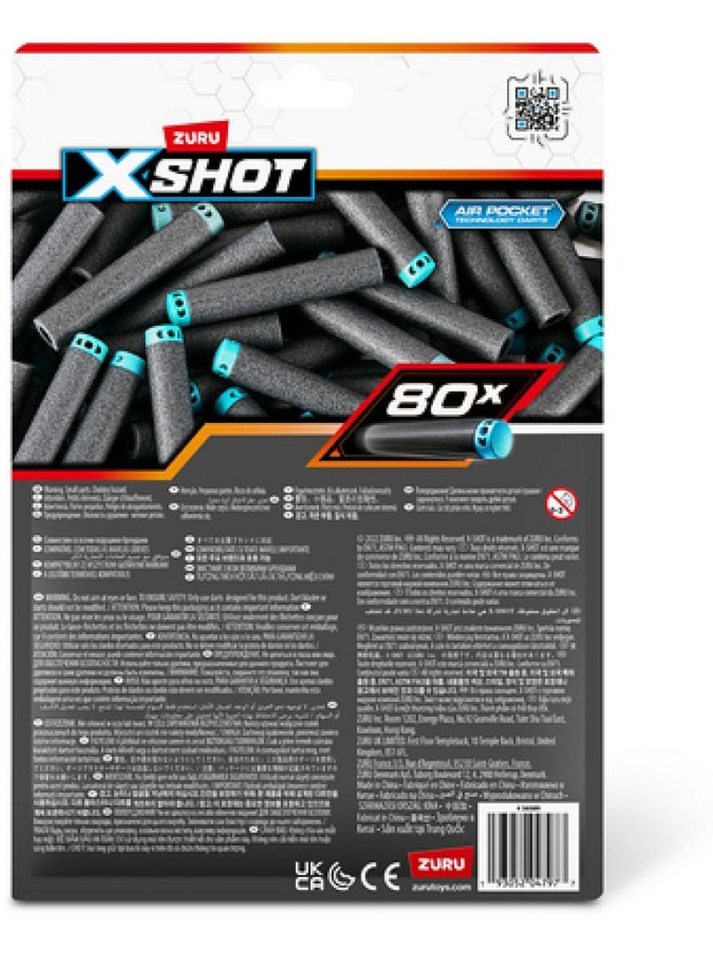 XSHOT - Recharge Excel 80 fléchettes Noir - Kiabi
