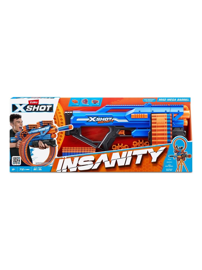 XSHOT Insanity 36609 Blaster Mad Mega Barrel Bleu - Kiabi