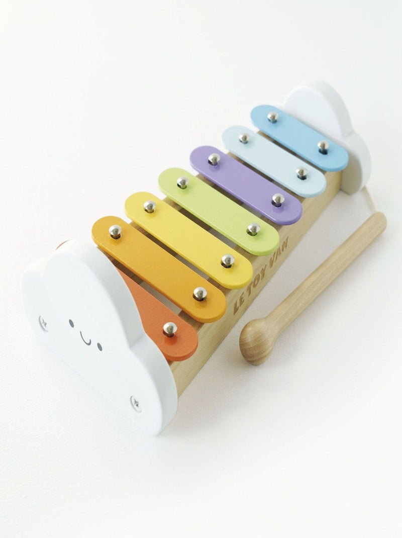 Xylophone arc-en-ciel en bois et métal Blanc - Kiabi
