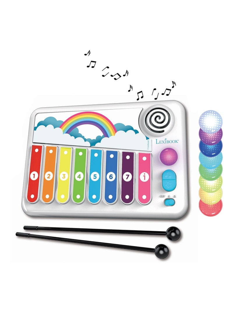 Xylophone avec Apprentissage Lumineux de la Musique Blanc - Kiabi