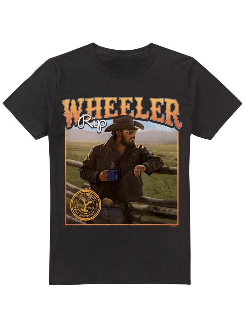 Yellowstone - T-shirt COFFEE WITH RIP WHEELER Noir - Kiabi
