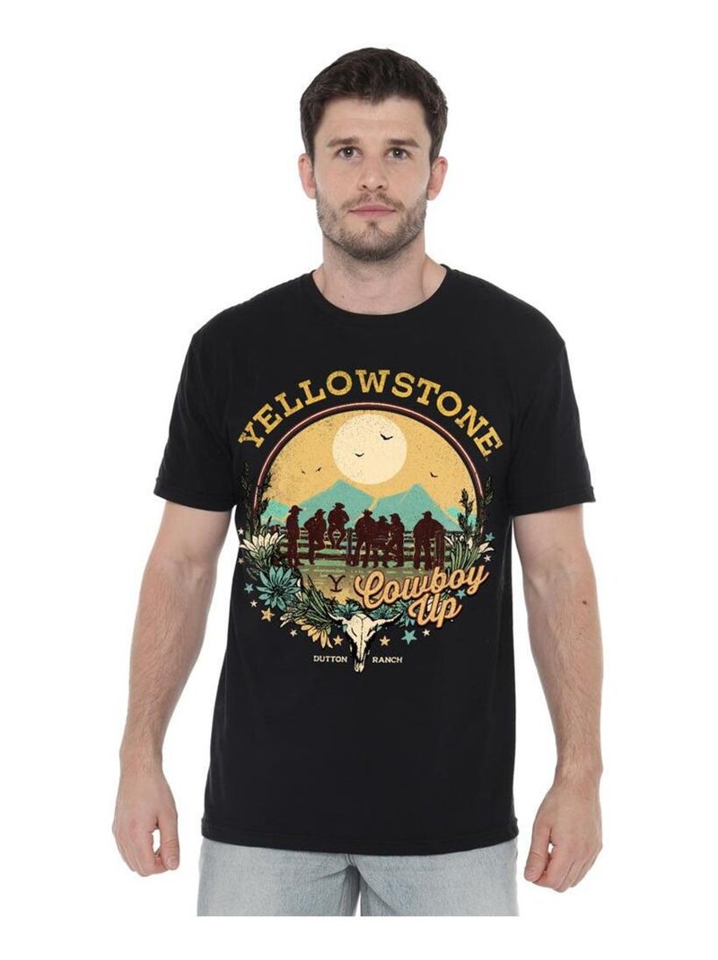 Yellowstone - T-shirt COWBOY UP Noir - Kiabi