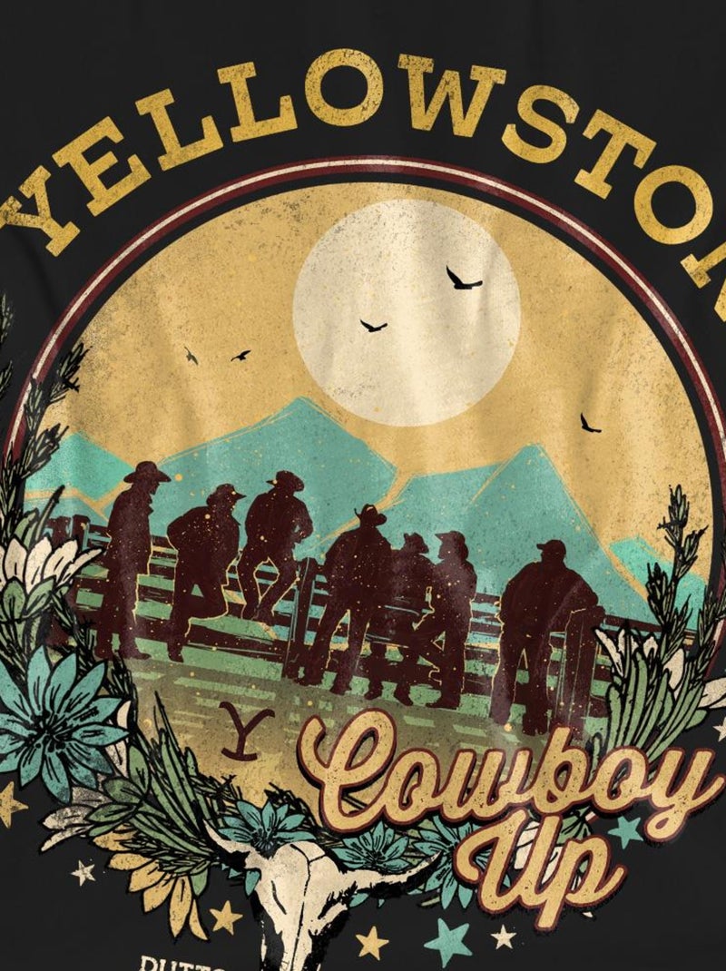 Yellowstone - T-shirt COWBOY UP Noir - Kiabi
