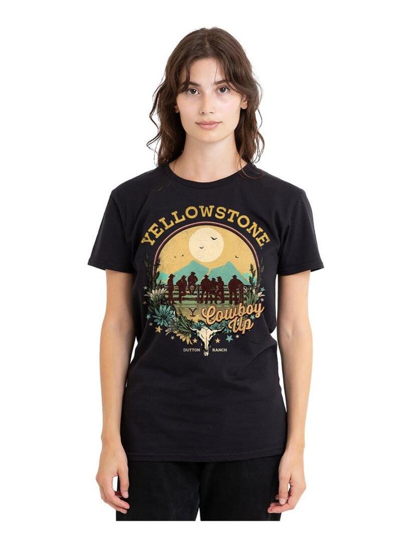 Yellowstone - T-shirt COWBOY UP Noir - Kiabi