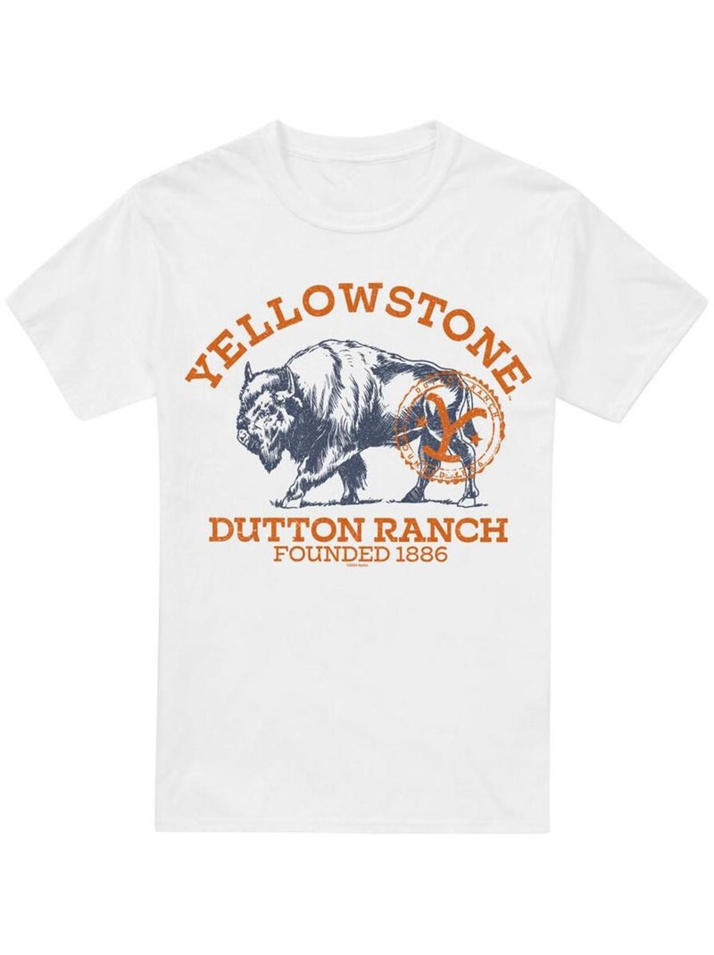 Yellowstone - T-shirt DUTTON RANCH Blanc - Kiabi