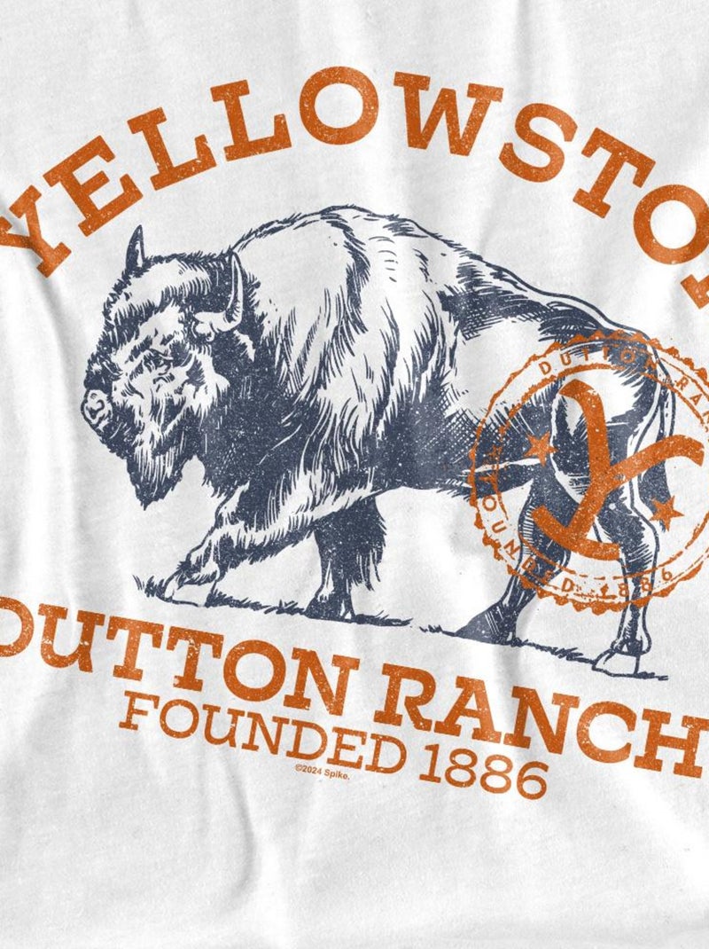 Yellowstone - T-shirt DUTTON RANCH Blanc - Kiabi