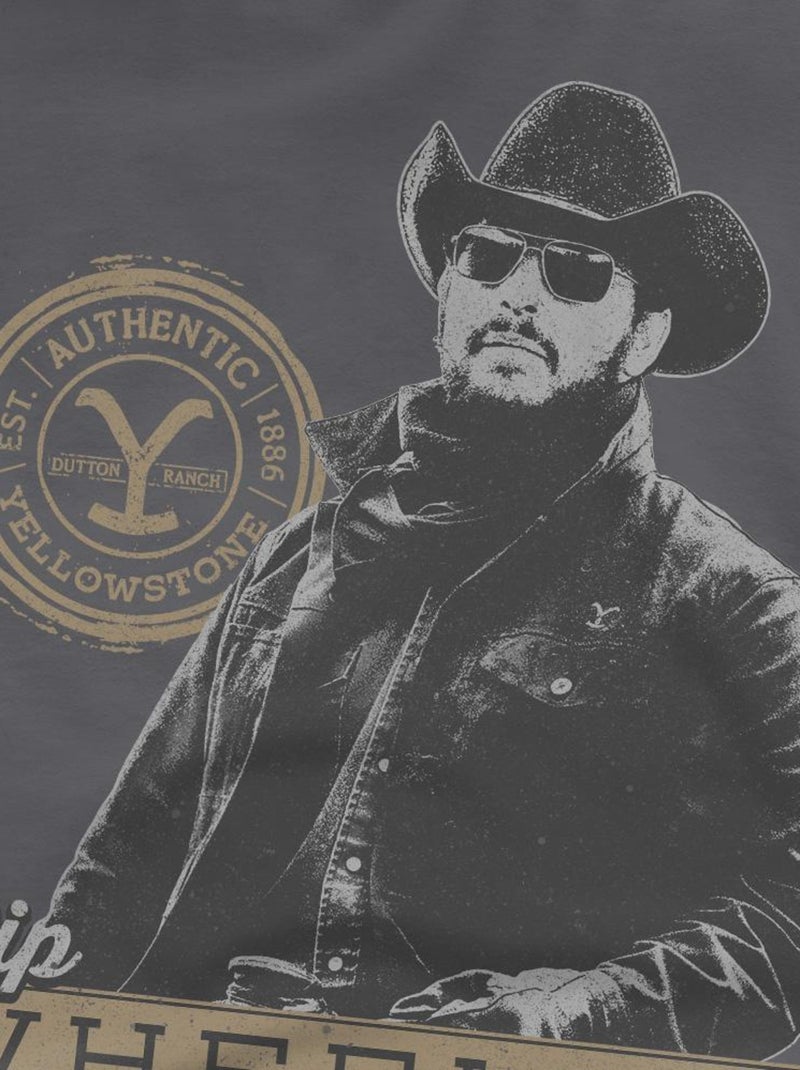 Yellowstone - T-shirt Gris Noir - Kiabi