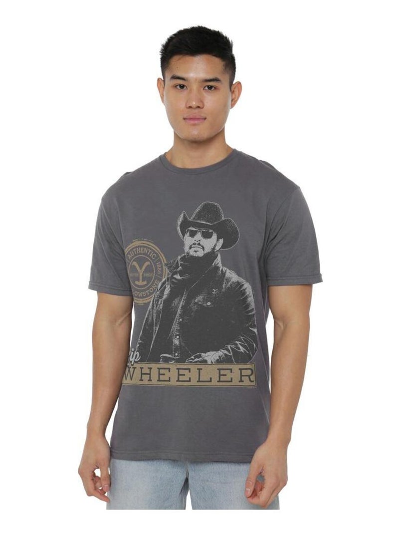 Yellowstone - T-shirt Gris Noir - Kiabi