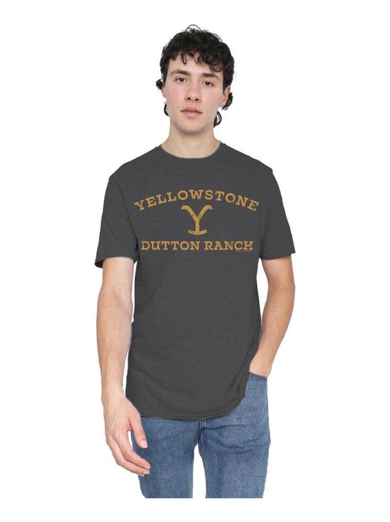 Yellowstone - T-shirt Gris Noir - Kiabi