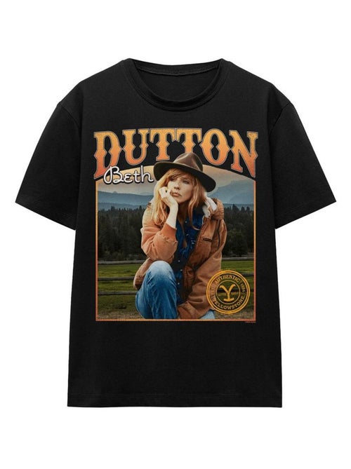 Yellowstone - T-shirt motif Beth Dutton THOUGHTS - Kiabi Yellowstone - T-shirt motif Beth Dutton THOUGHTS - Kiabi
